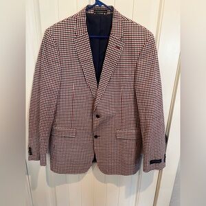 Tommy Hilfiger Men's Red white and blue Seersucker Blazer - 40L